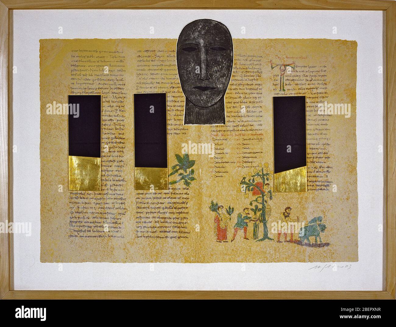 RABANUS MAURUS Kunstwerk Mimmo Paladino Ausstellung Luoghi del Contemporaneo a Cassino im CAMUSAC Museum Zeitgenössische Kunst Cassino Italien Stockfoto