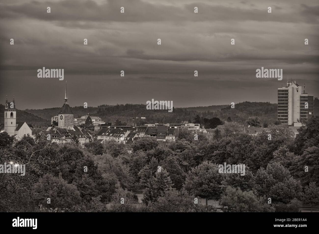Die drei Türme von Aarau Stockfoto