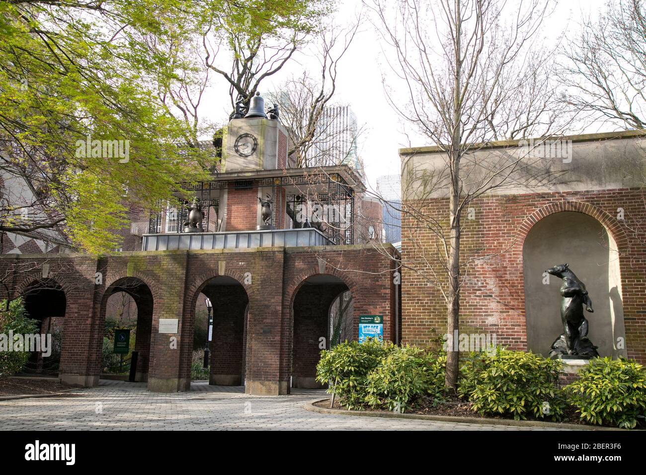 Die George Delacorte Musical Clock im Central Park, New York City. Stockfoto