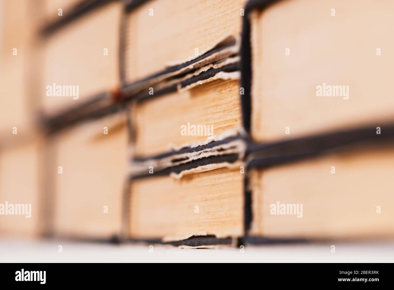 Vergessene Kenntnisse, alte Bücher über das Selbstkonzept schließen den Kopierraum Stockfoto