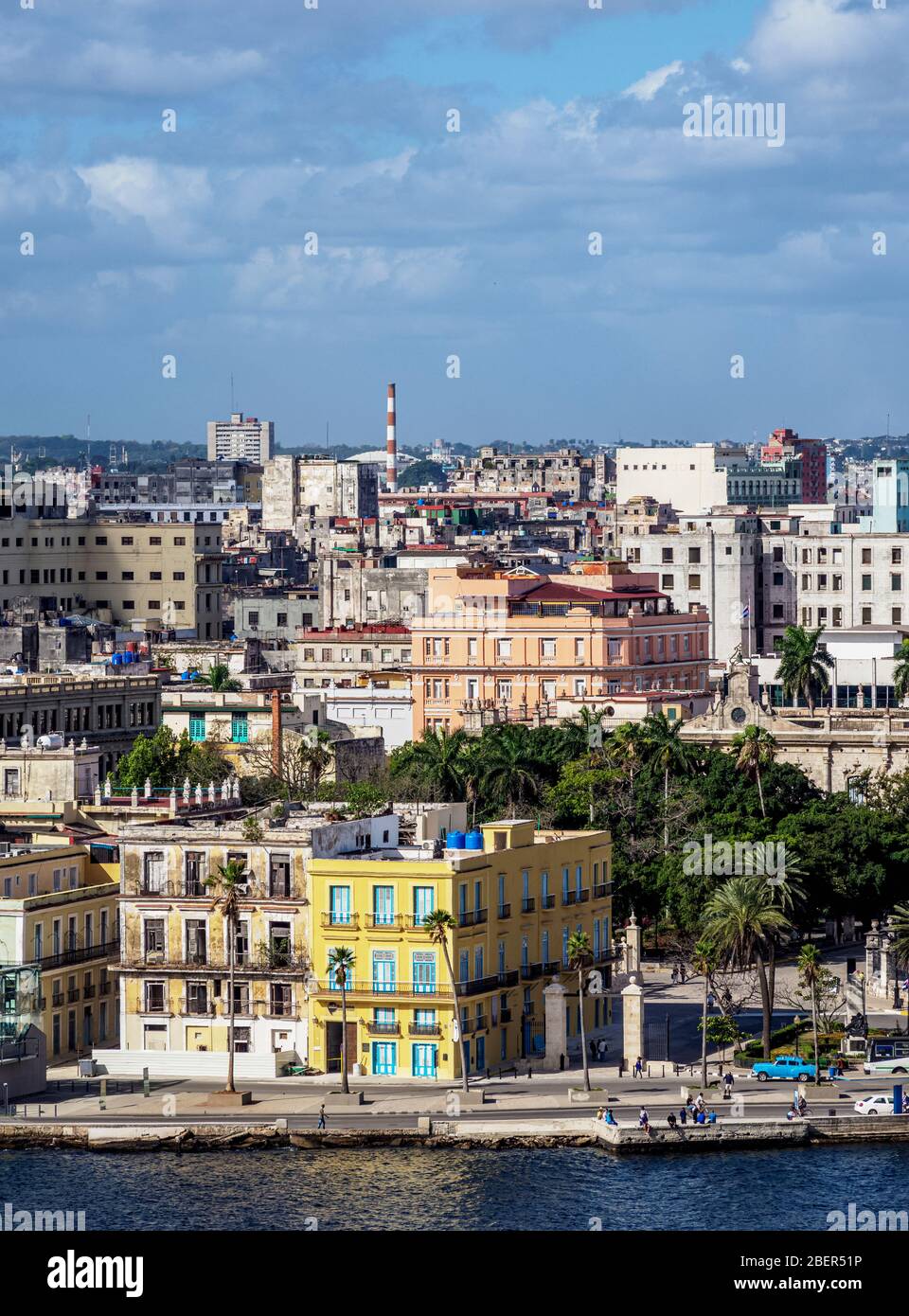 La Habana Vieja, erhöhte Ansicht, Havanna, Provinz La Habana, Kuba Stockfoto