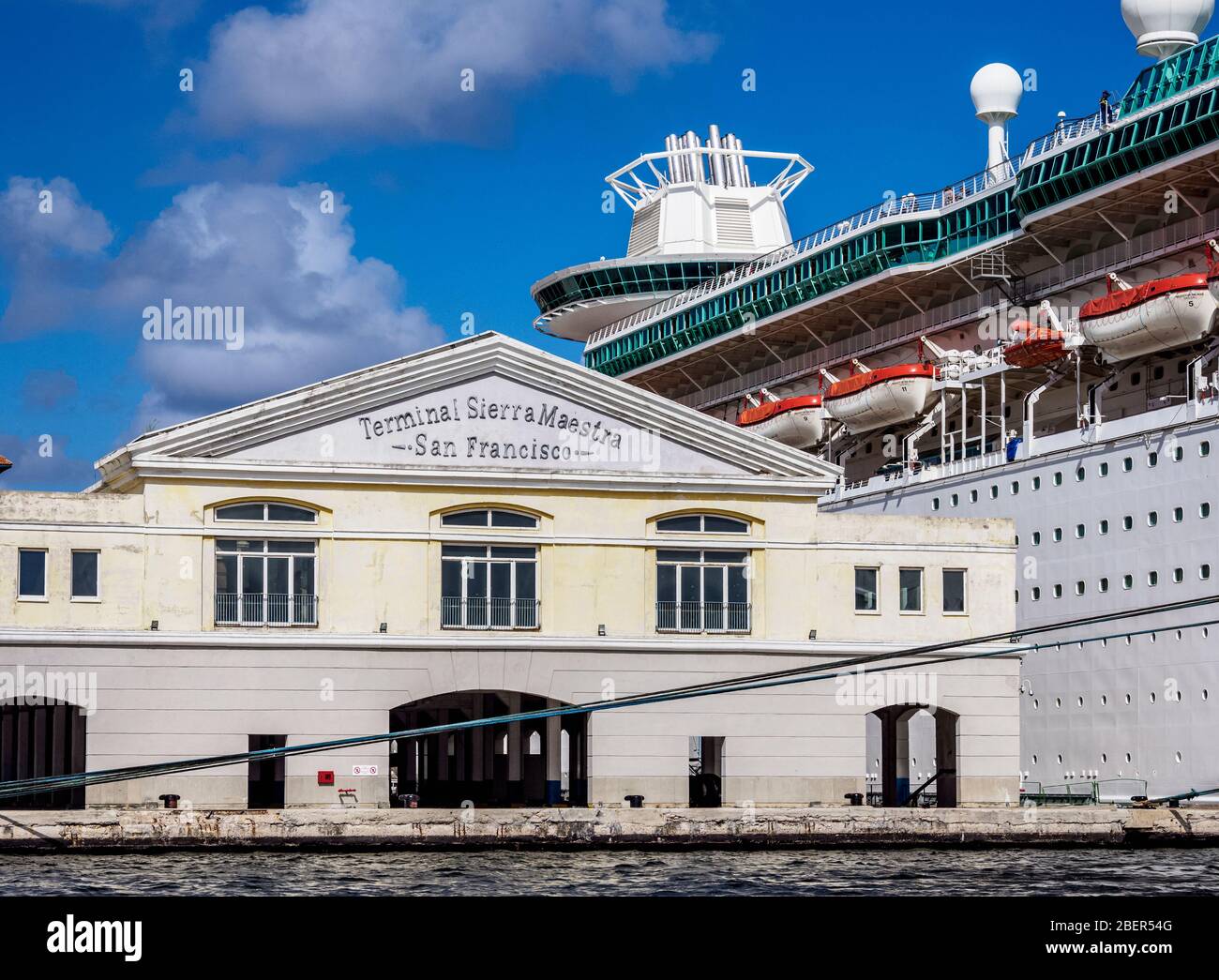 Sierra Maestra Terminal, Hafen von Havanna, Provinz La Habana, Kuba Stockfoto