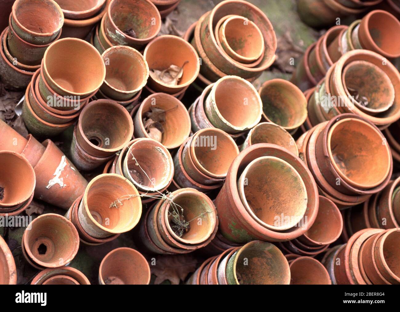 Sammlung von TerrakottaTöpfen Stockfotografie Alamy