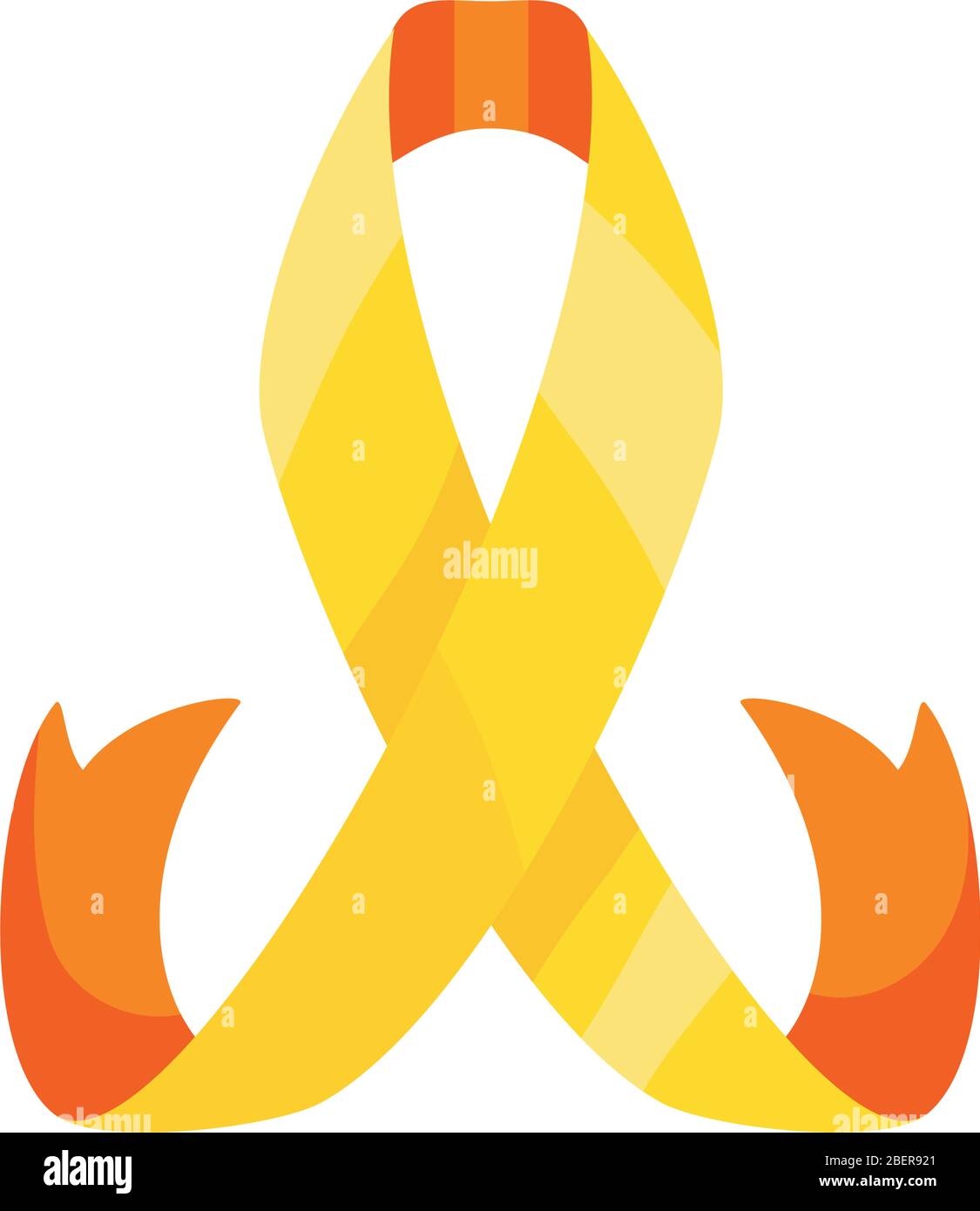 Gelbe Band auf weißem Hintergrund Vektor Illustration Design Stock Vektor