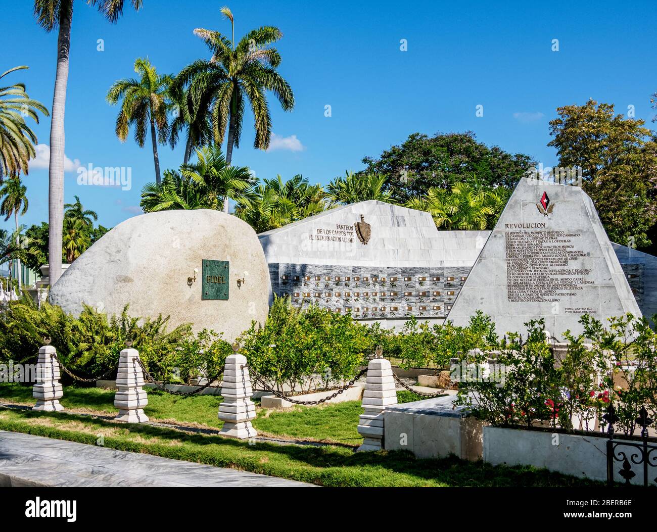 Grab von Fidel Castro, Friedhof Santa Ifigenia, Santiago de Cuba, Provinz Santiago de Cuba, Kuba Stockfoto