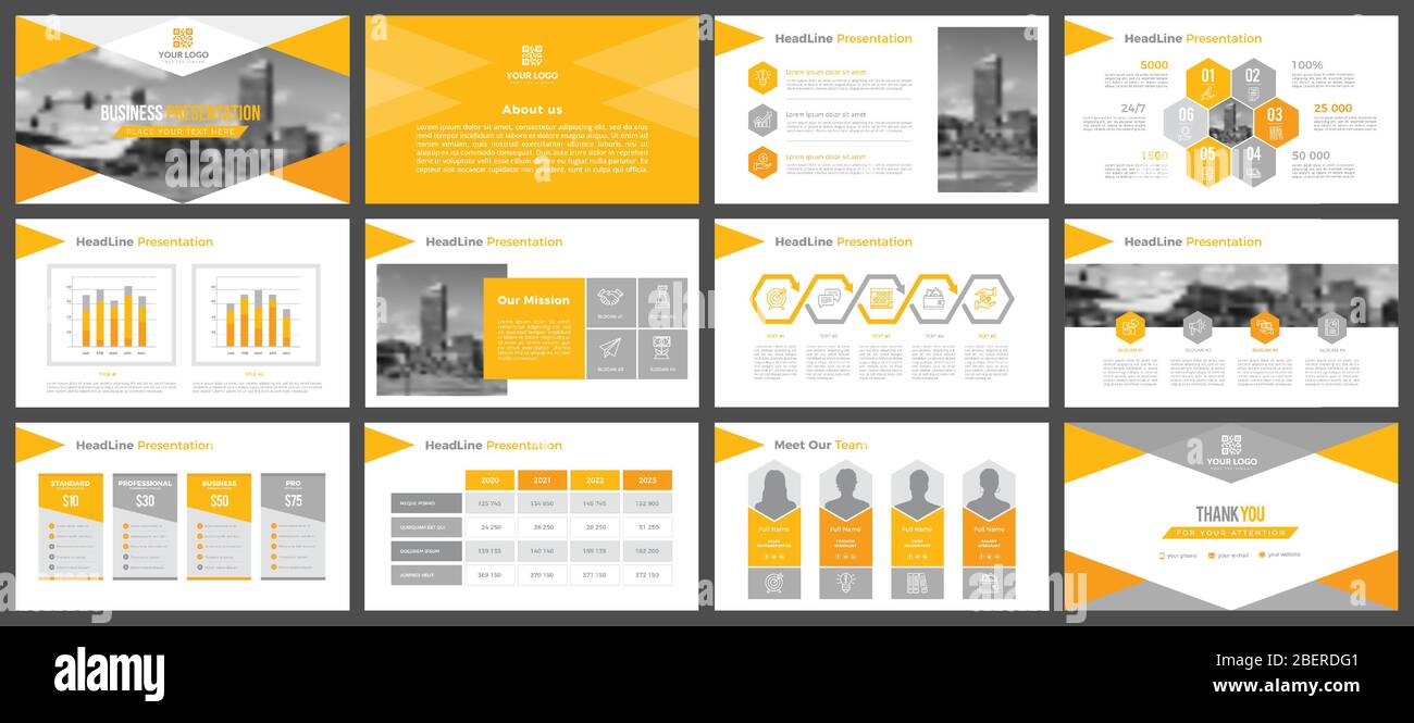 Präsentationsvorlagen, Unternehmen. Elemente von Infografiken für Präsentationsvorlagen. Stock Vektor