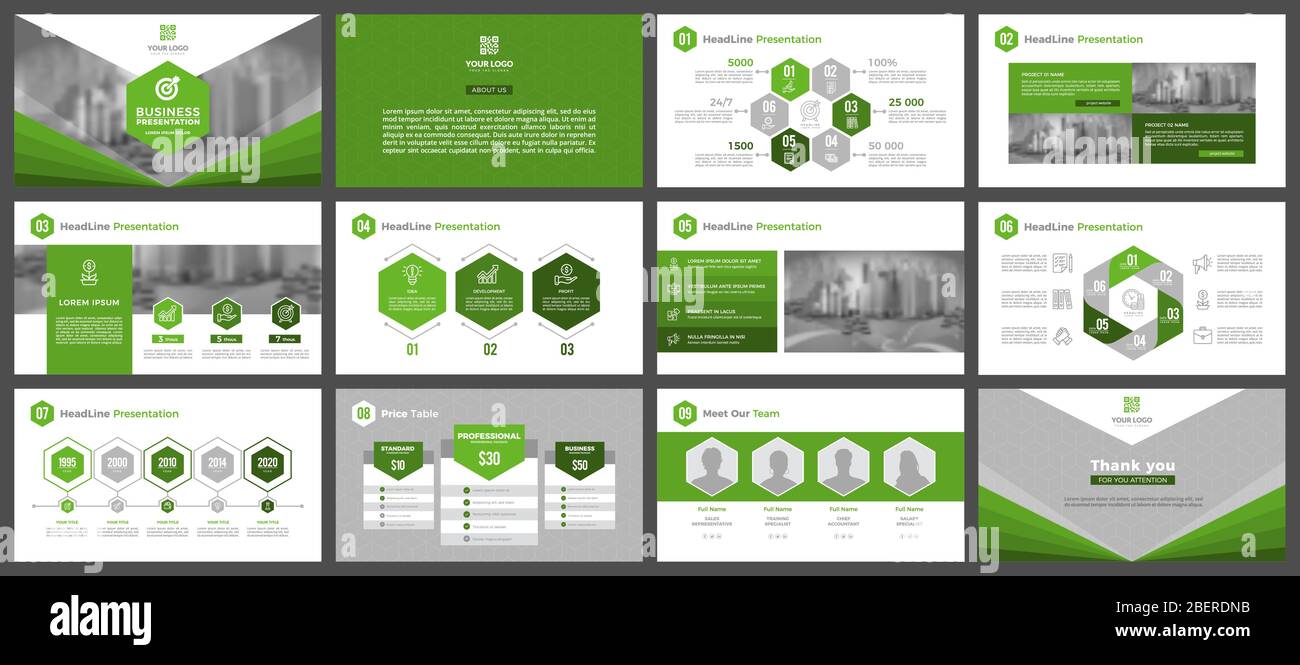 Präsentationsvorlagen, Unternehmen. Elemente von Infografiken für Präsentationsvorlagen. Stock Vektor