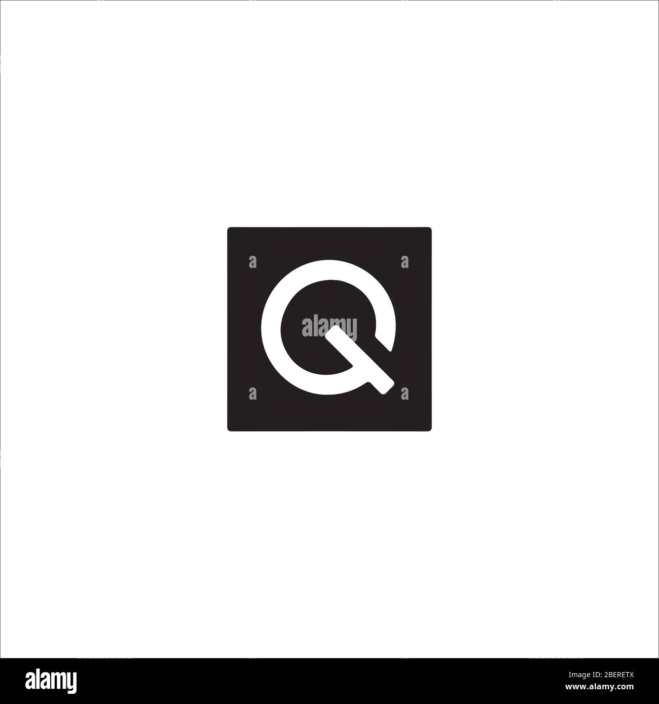 Vorlage für das ursprüngliche qg-Logo oder das gq-Logo Stock Vektor