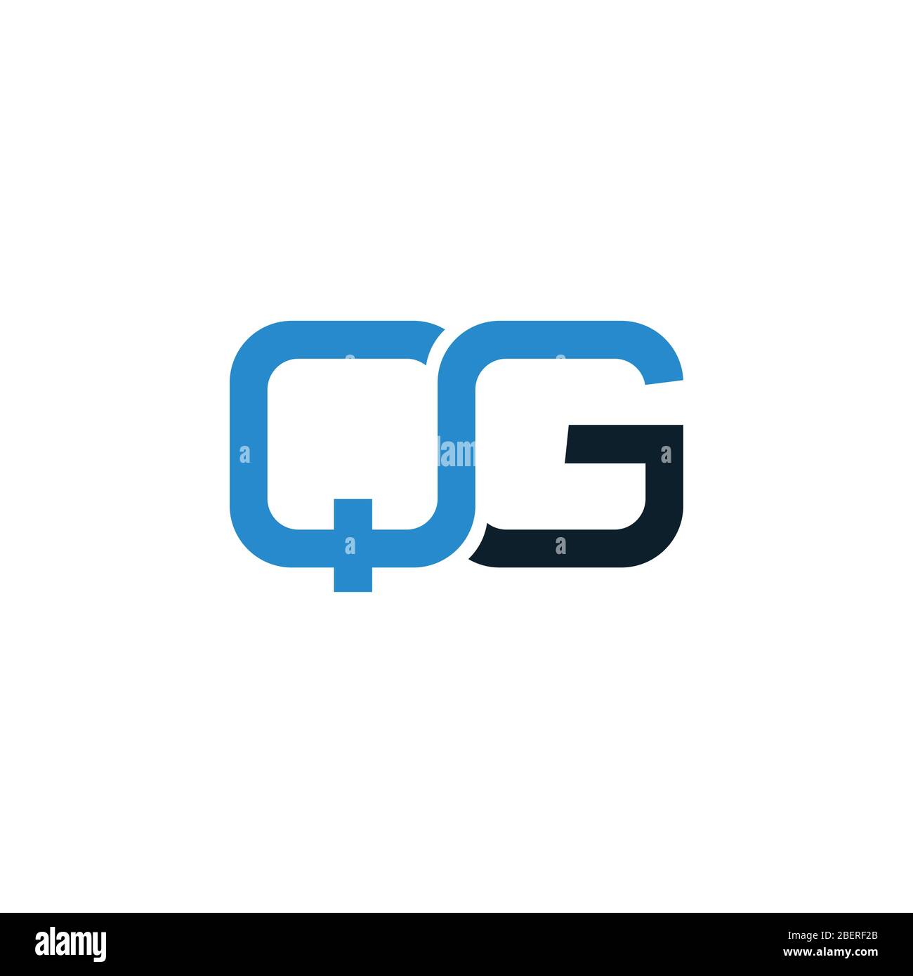 Vorlage für das ursprüngliche qg-Logo oder das gq-Logo Stock Vektor