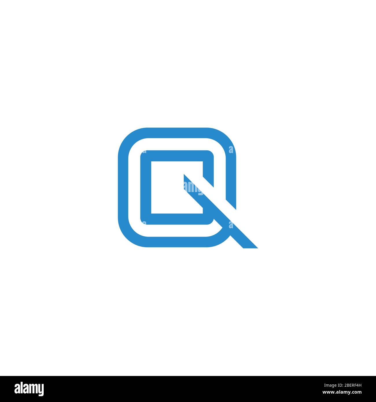 Vorlage für das ursprüngliche qg-Logo oder das gq-Logo Stock Vektor