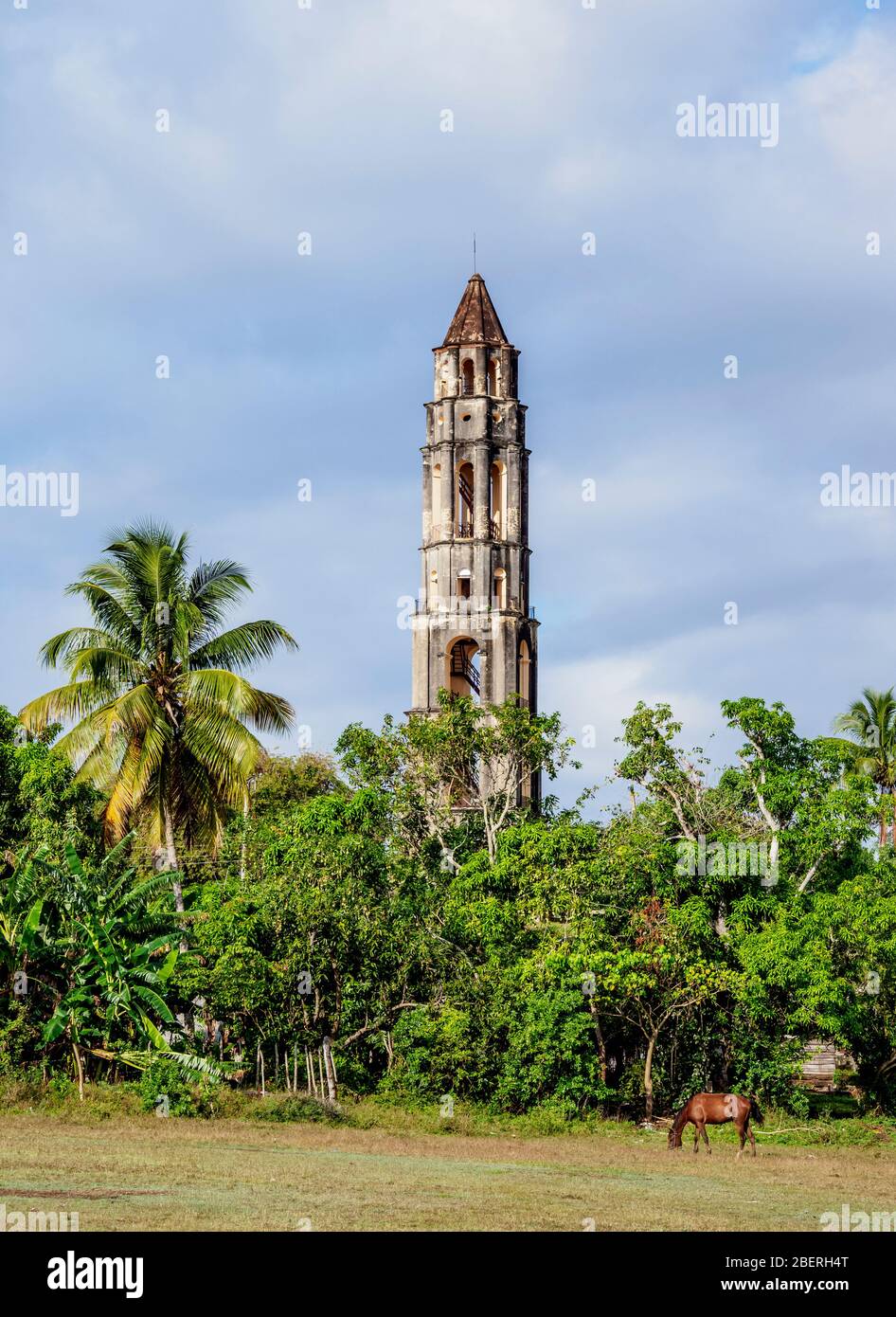 Turm Manaca Iznaga, Valle de los Ingenios, Provinz Sancti Spiritus, Kuba Stockfoto