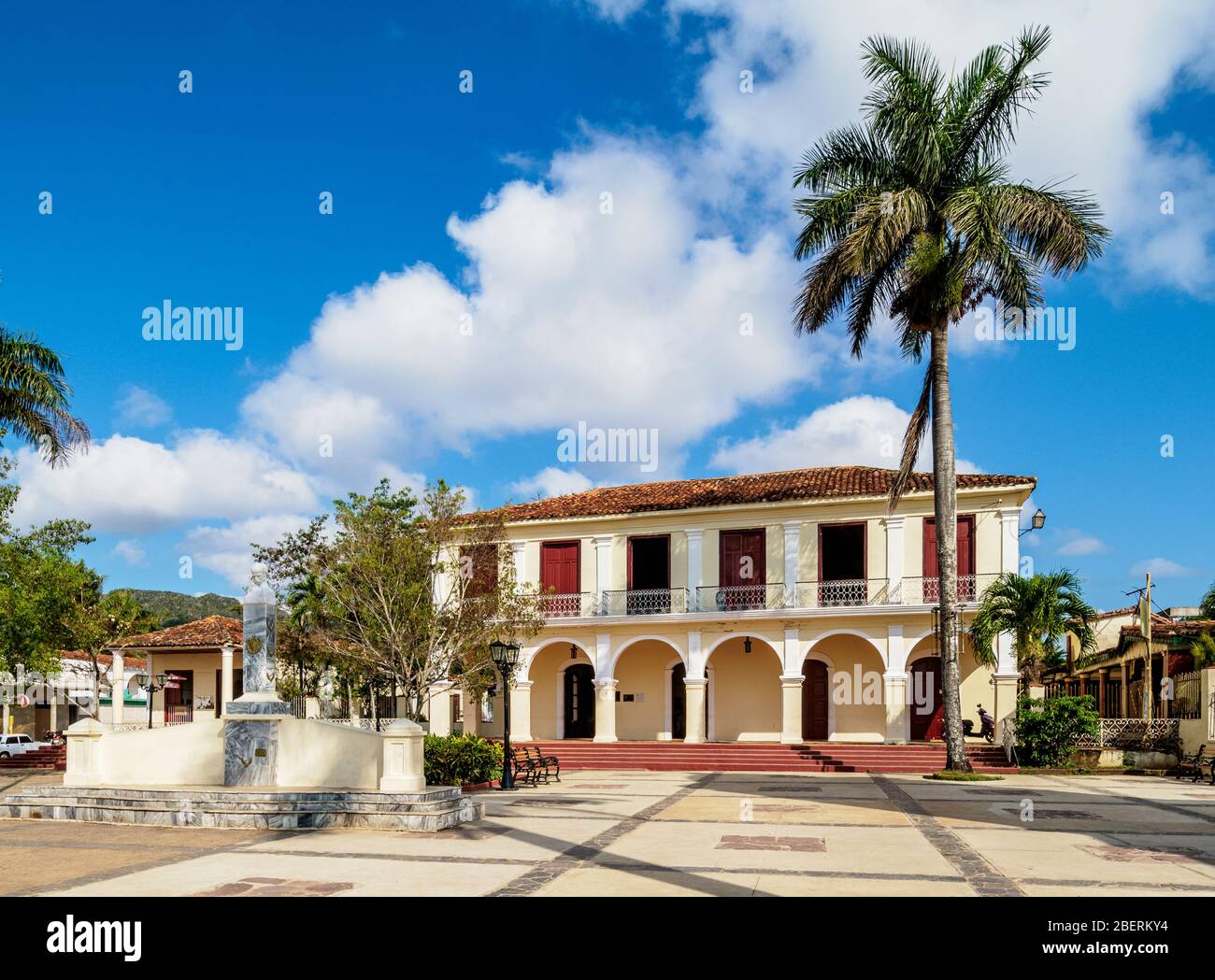 Plaza Mayor oder Jose Marti Park, Vinales Town, Pinar del Rio Province, Kuba Stockfoto