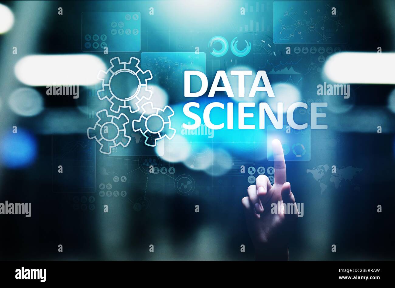 Data Science und Deep Learning. Künstliche Intelligenz, Analyse. Internet und modernes Technologiekonzept Stockfoto
