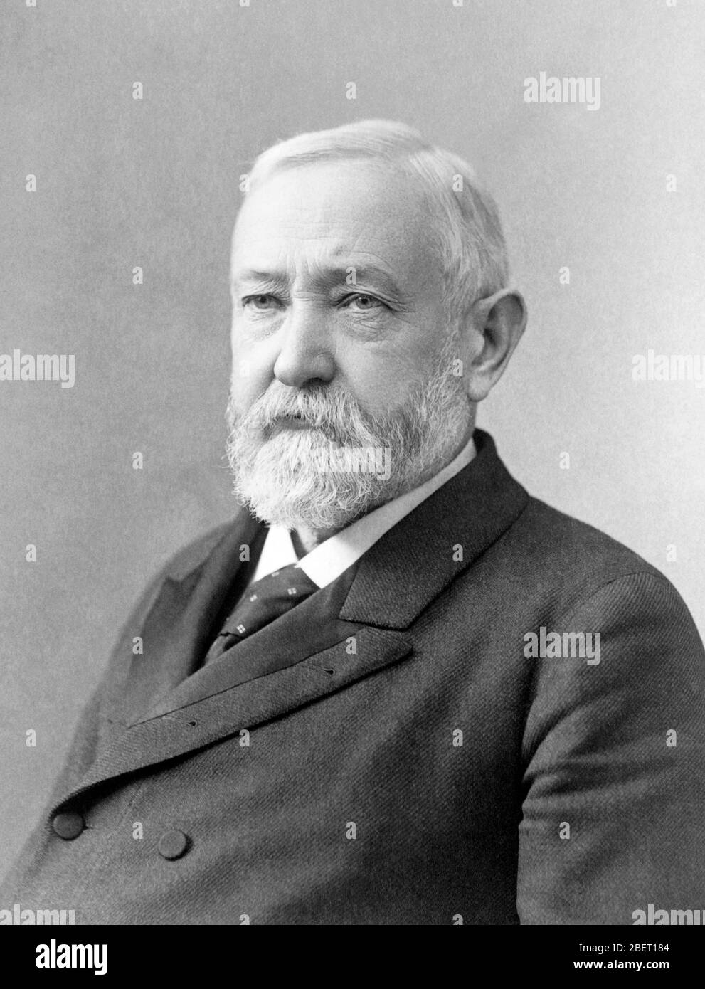 Porträt von Präsident Benjamin Harrison, aufgenommen 1896. Stockfoto