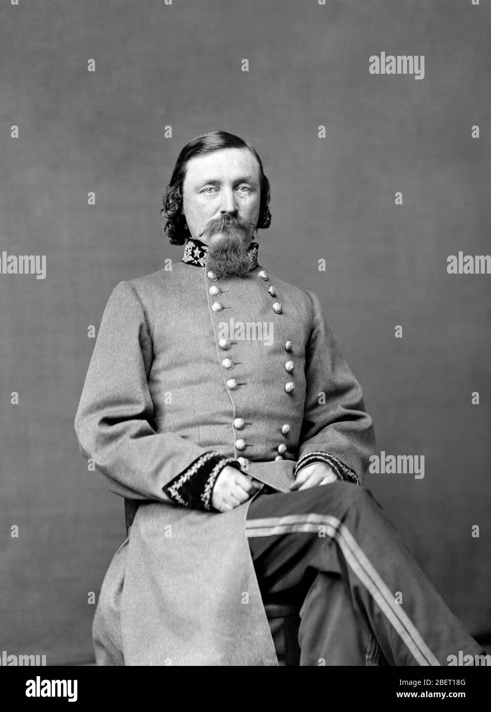 Amerikanischer Bürgerkrieg Geschichte Porträt des Konföderierten General George Pickett Stockfoto