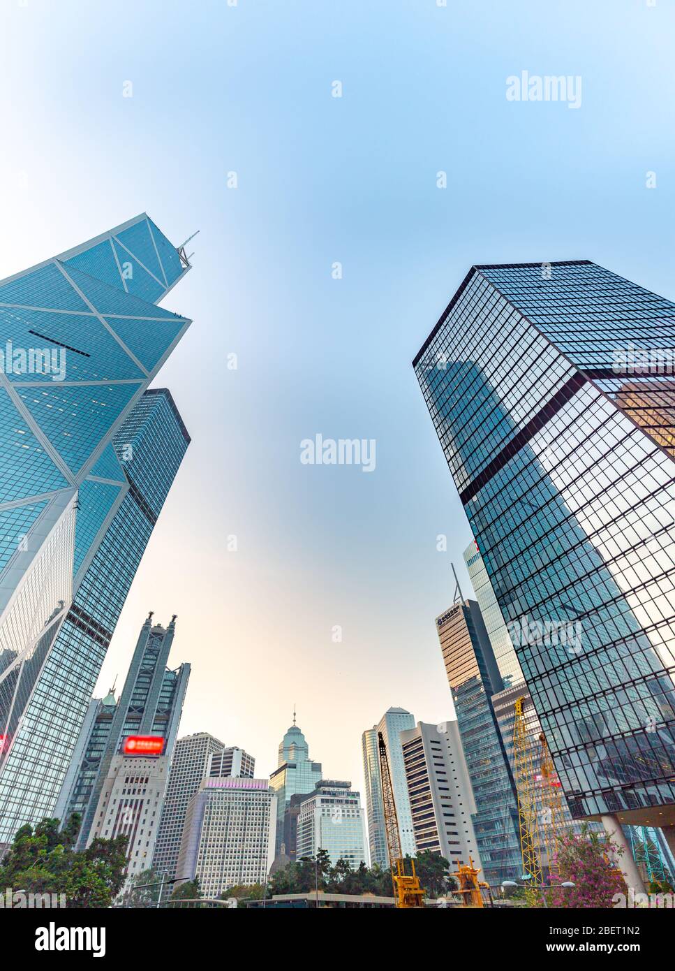 Hongkong Corporate Buildings. Modernes Büro in China. Stockfoto