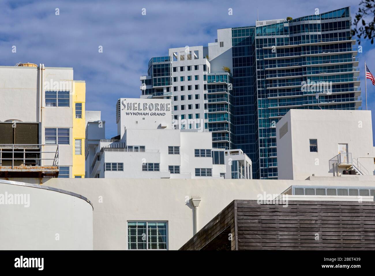 Shelborne Hotel Wyndham Grand on Collins Ave in South Beach, Miami, Florida, USA Stockfoto