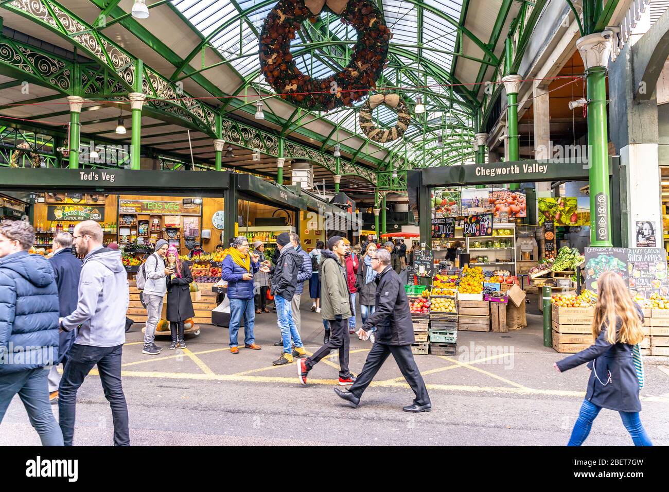 Borough Market in London, Großbritannien Stockfoto