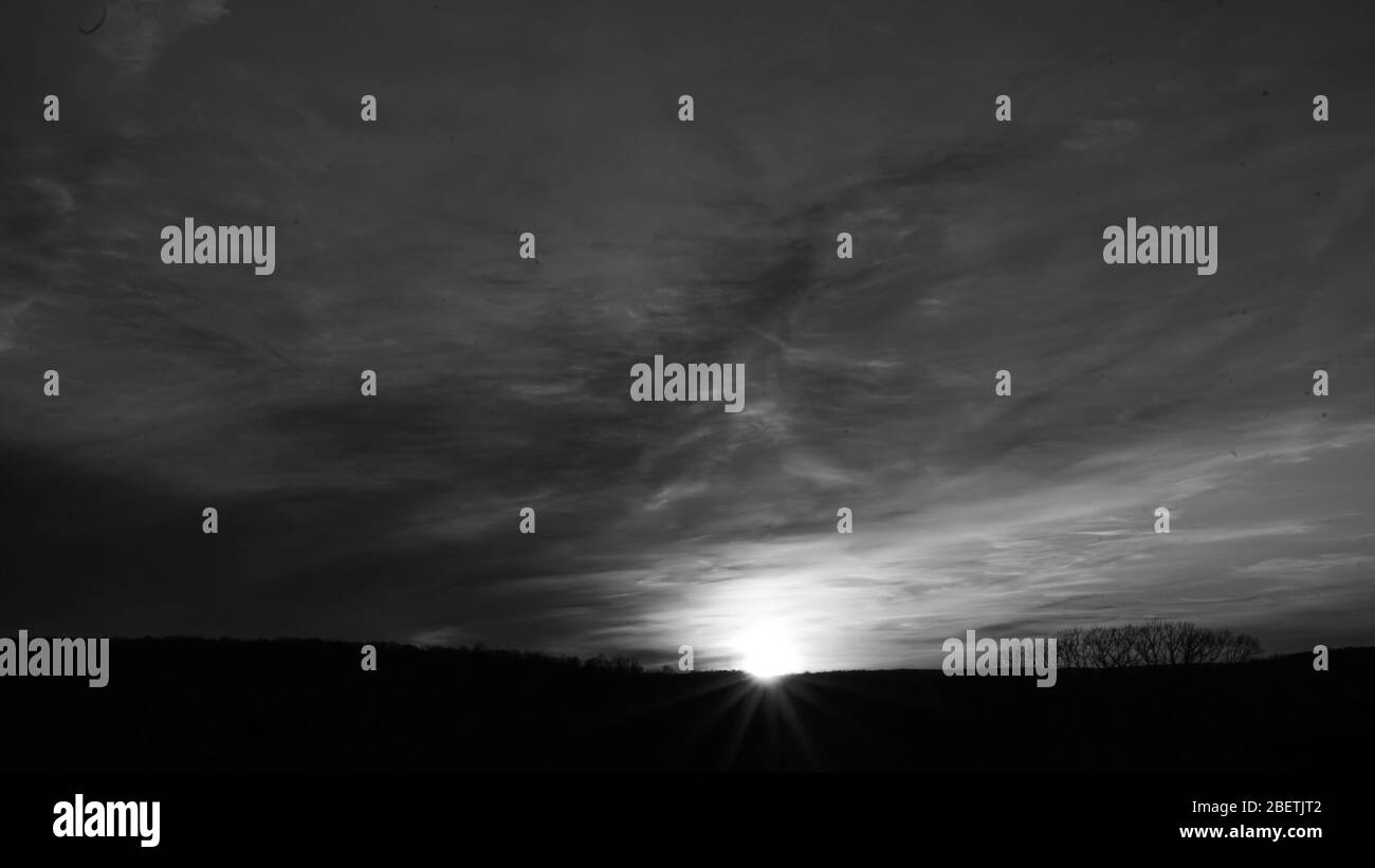 SONNENUNTERGANG Stockfoto