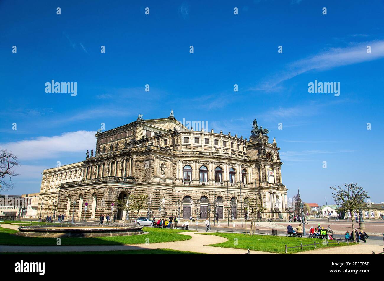 Dresden, Deutschland - 27. März 2014: Sächsische Staatsoper Semperoper Stockfoto