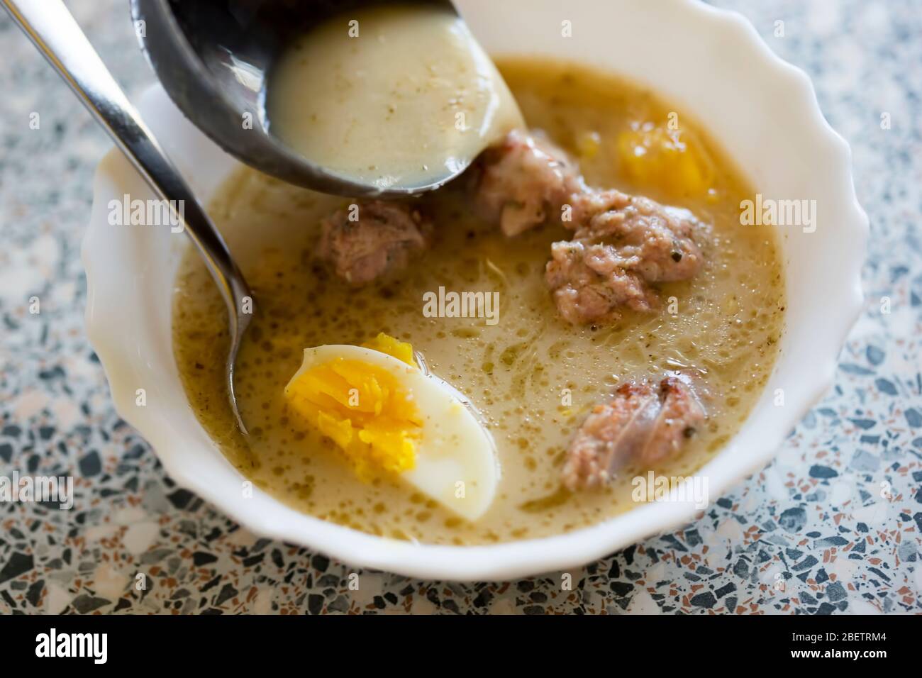 Zurek Sour Roggenpolitur Ostersuppe Stockfoto