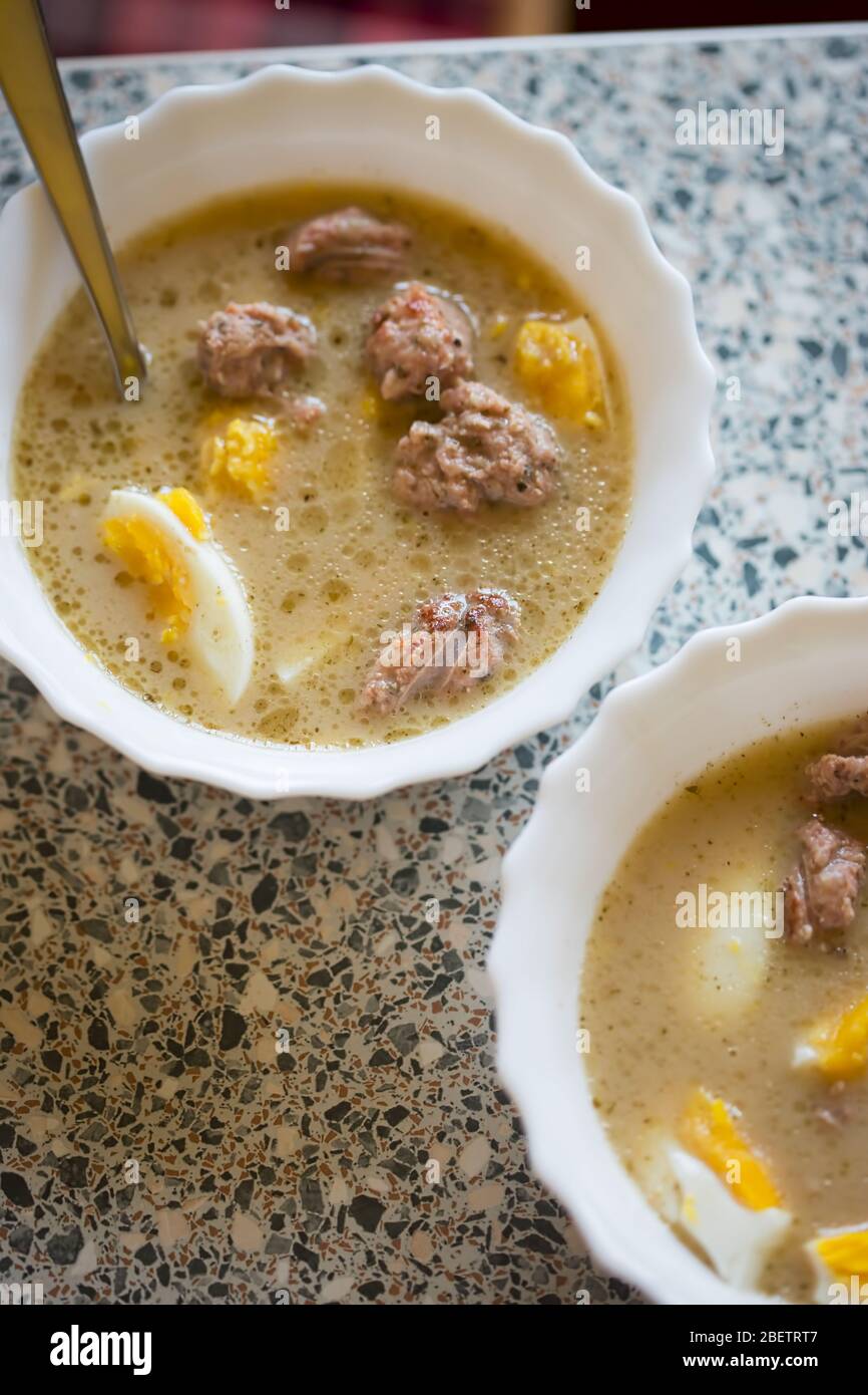 Zurek Sour Roggenpolitur Ostersuppe Stockfoto