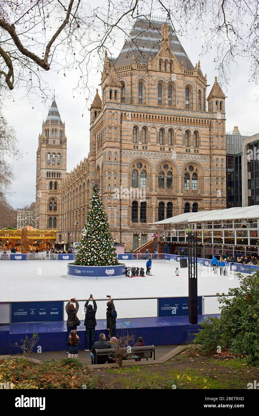 Außerhalb des Natural History Museum, London Stockfoto