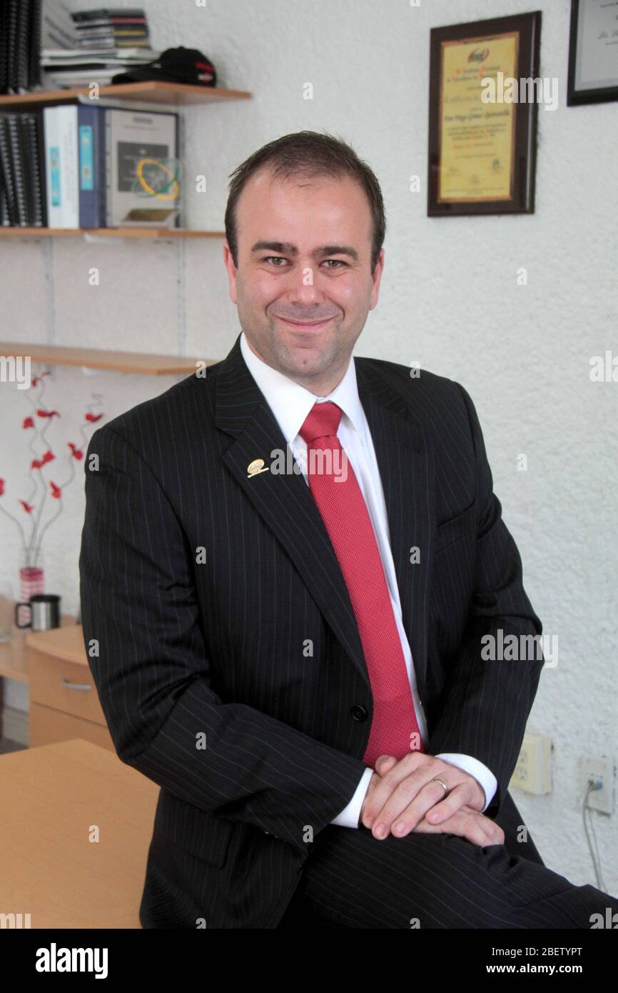 Lizenz Diego Gómez Quintanilla presidente del Grupo IMEF en Tampico. 10 junio 2014.*Foto:©JoseTapia*/NortePhoto.com Stockfoto