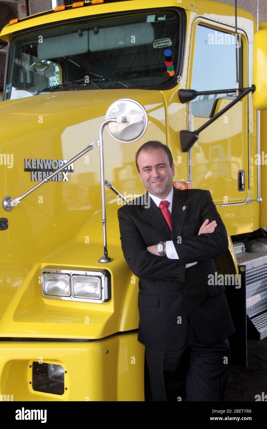 Lizenz Diego Gómez Quintanilla presidente del Grupo IMEF en Tampico. 10 junio 2014.*Foto:©JoseTapia*/NortePhoto.com Stockfoto