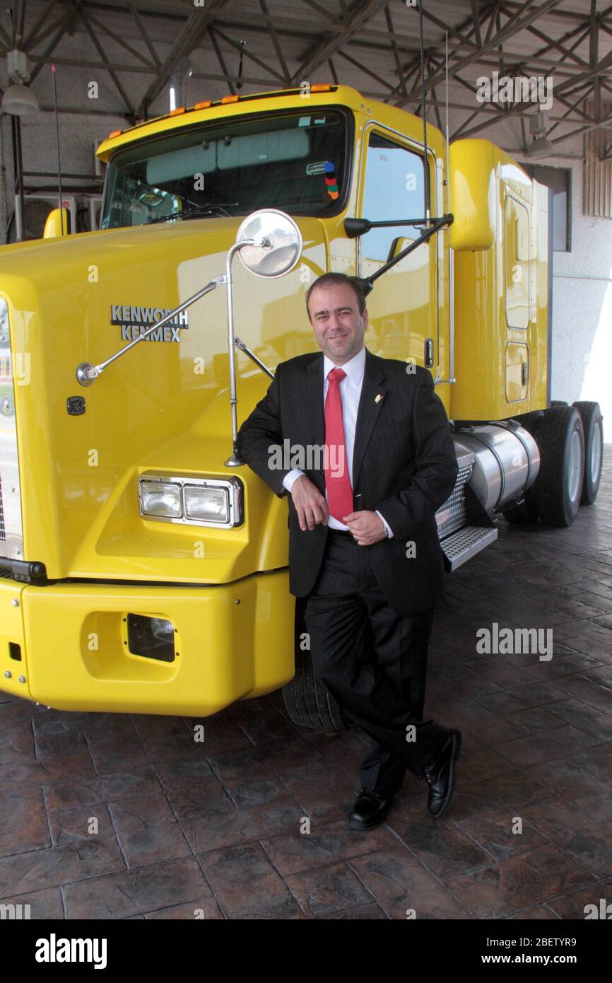 Lizenz Diego Gómez Quintanilla presidente del Grupo IMEF en Tampico. 10 junio 2014.*Foto:©JoseTapia*/NortePhoto.com Stockfoto