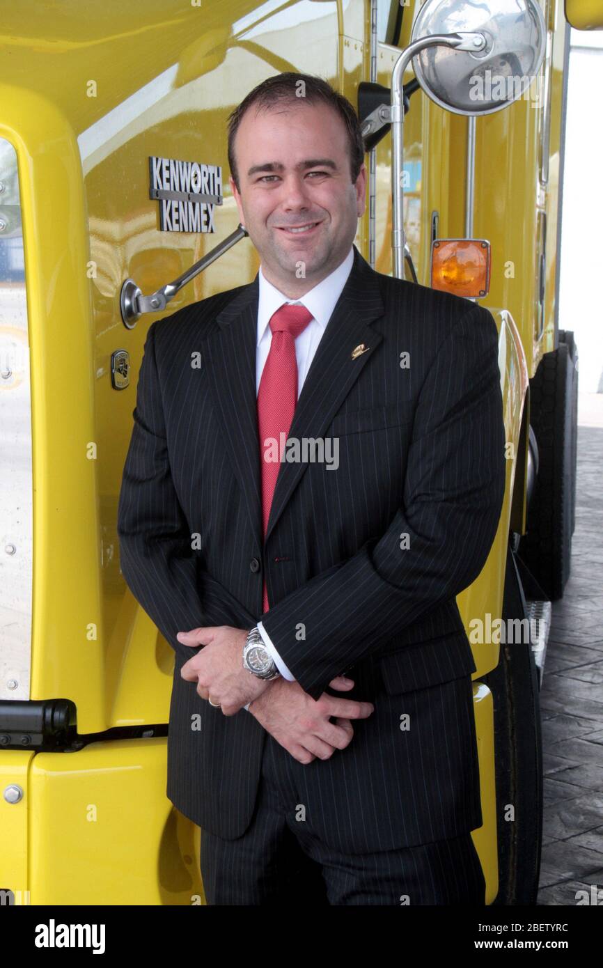 Lizenz Diego Gómez Quintanilla presidente del Grupo IMEF en Tampico. 10 junio 2014.*Foto:©JoseTapia*/NortePhoto.com Stockfoto