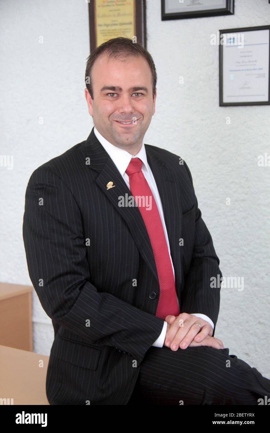 Lizenz Diego Gómez Quintanilla presidente del Grupo IMEF en Tampico. 10 junio 2014.*Foto:©JoseTapia*/NortePhoto.com Stockfoto