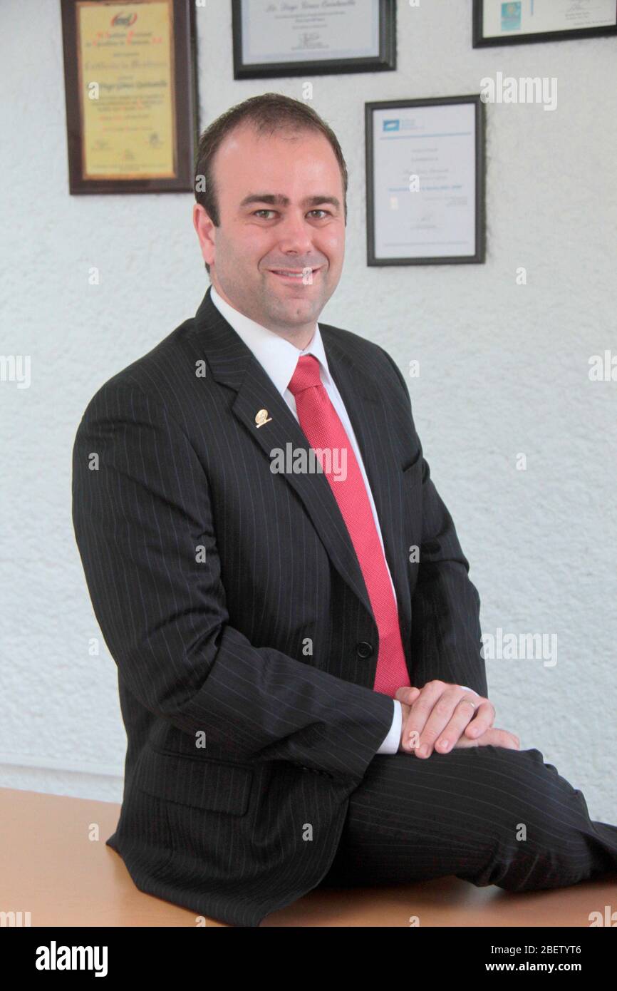 Lizenz Diego Gómez Quintanilla presidente del Grupo IMEF en Tampico. 10 junio 2014.*Foto:©JoseTapia*/NortePhoto.com Stockfoto