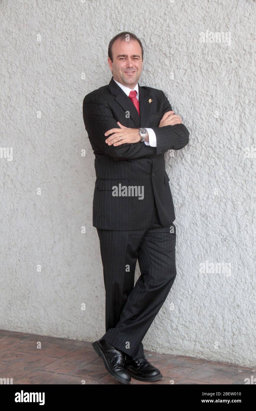 Lizenz Diego Gómez Quintanilla presidente del Grupo IMEF en Tampico. 10 junio 2014.*Foto:©JoseTapia*/NortePhoto.com Stockfoto