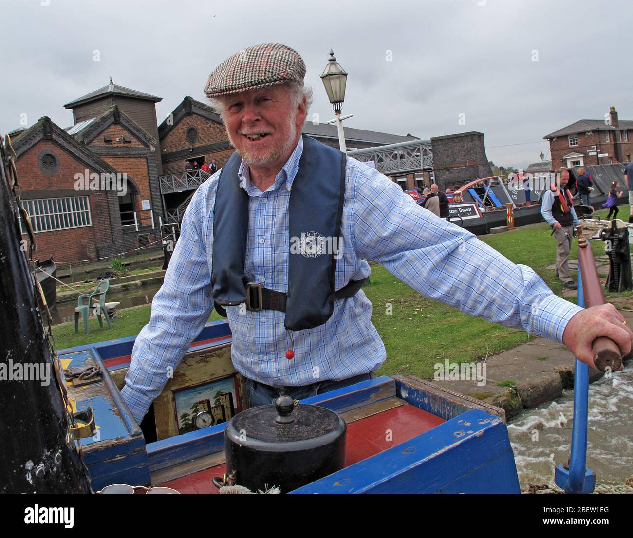 Narrowboat-Bootstour im Ellesmere Port Canal Museum, British Canal and Waterways Heritage, South Pier Rd, Ellesmere Port, Cheshire, England, Großbritannien, CH65 4FW Stockfoto