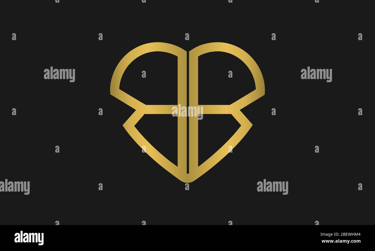Herz-förmige Buchstaben B oder Buchstabe BB ikonisches Logo Design, Logo-Design für Hochzeitseinladung, Hochzeit Name und Geschäftsname. Stock Vektor Herz-förmige Buchstaben B oder Buchstabe BB ikonisches Logo Design, Logo-Design für Hochzeitseinladung, Hochzeit Name und Geschäftsname. Stock Vektor