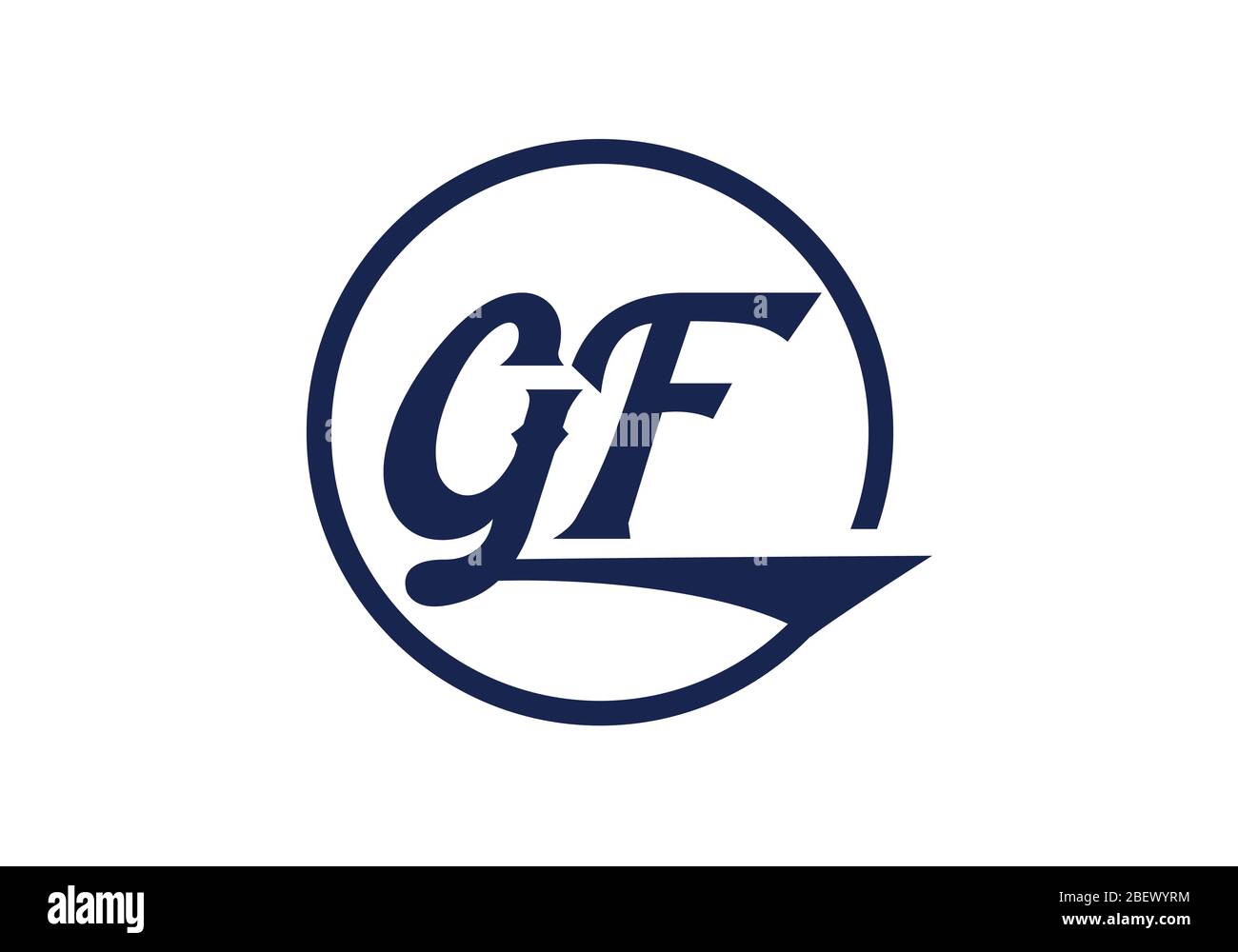 Initial Monogram Letter G F Logo Design Vektor-Vorlage. Logo-Design mit GF Letter Stock Vektor