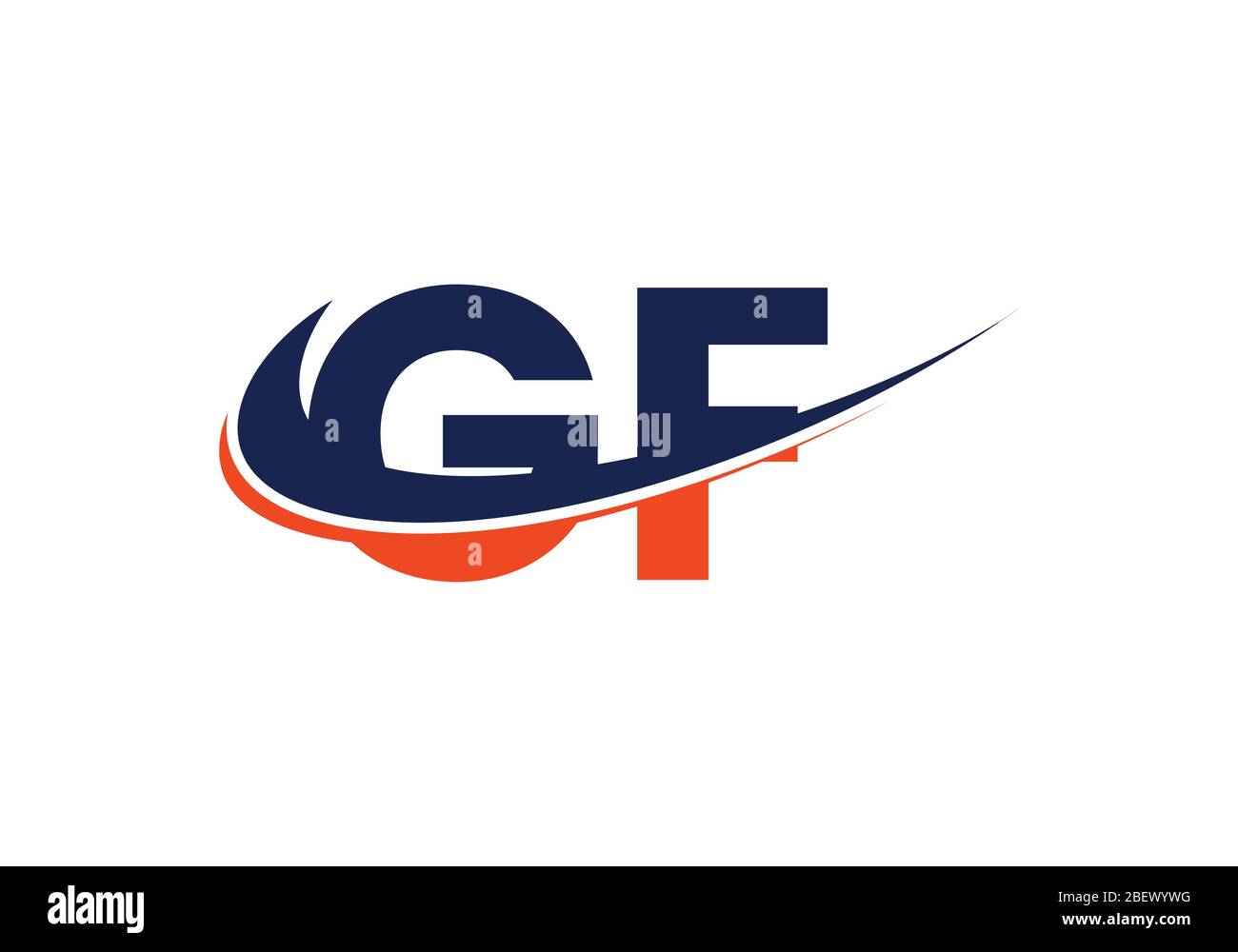 Initial Monogram Letter G F Logo Design Vektor-Vorlage. Logo-Design mit GF Letter Stock Vektor