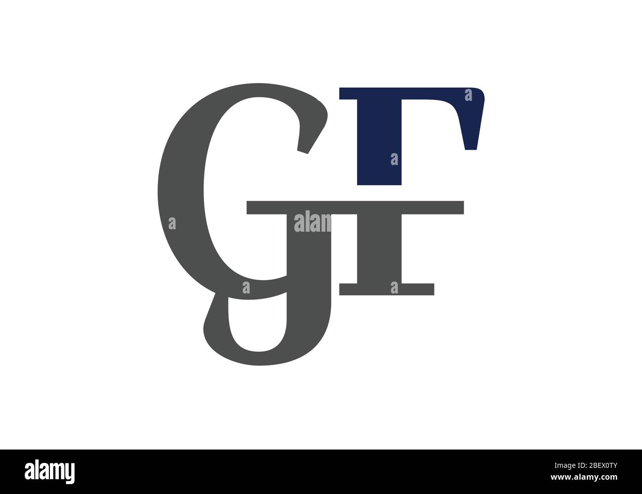Initial Monogram Letter G F Logo Design Vektor-Vorlage. Logo-Design mit GF Letter Stock Vektor