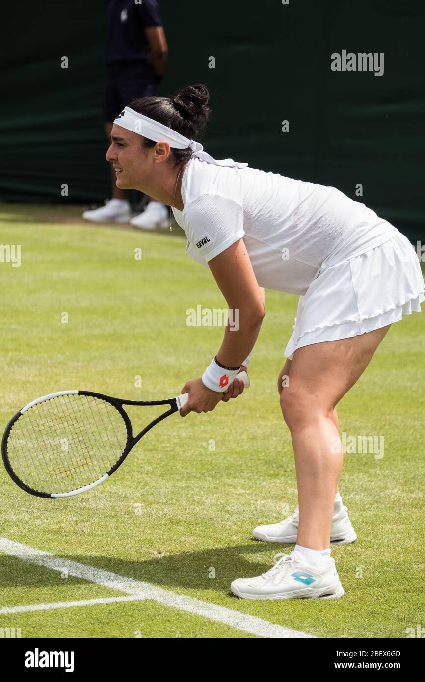 Ons Jabeur in Wimbledon 2019 Stockfoto