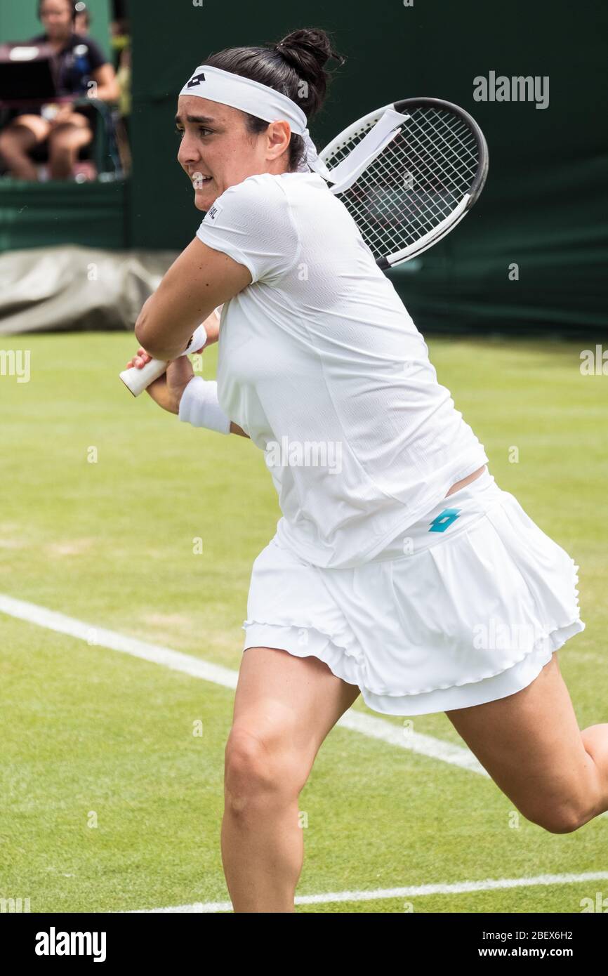 Ons Jabeur in Wimbledon 2019 Stockfoto