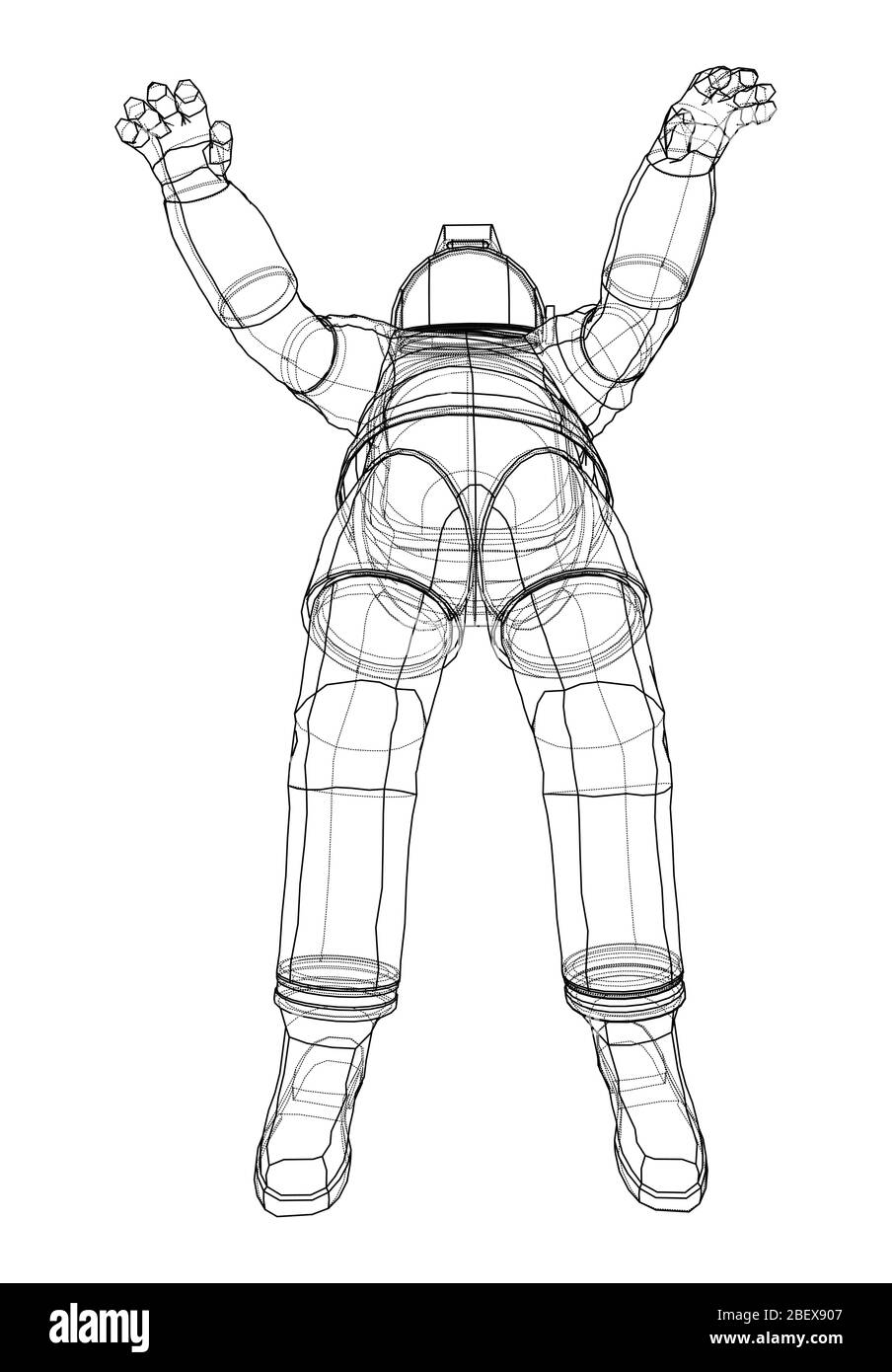 Astronaut Konzept. Vektor Rendering von 3d Stock Vektor