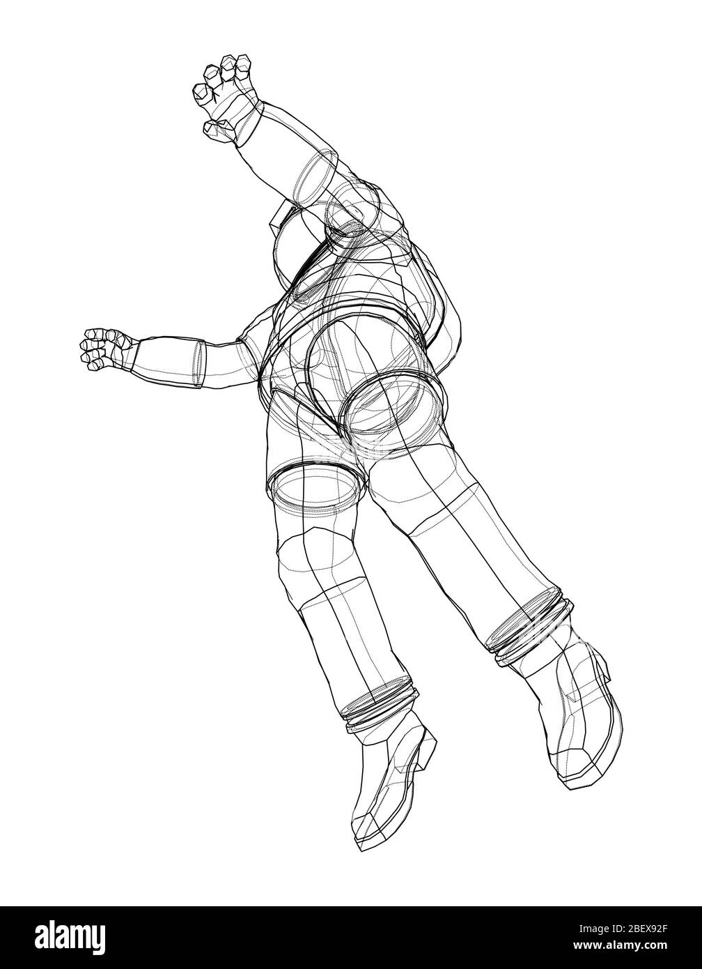 Astronaut Konzept. Vektor Rendering von 3d Stock Vektor