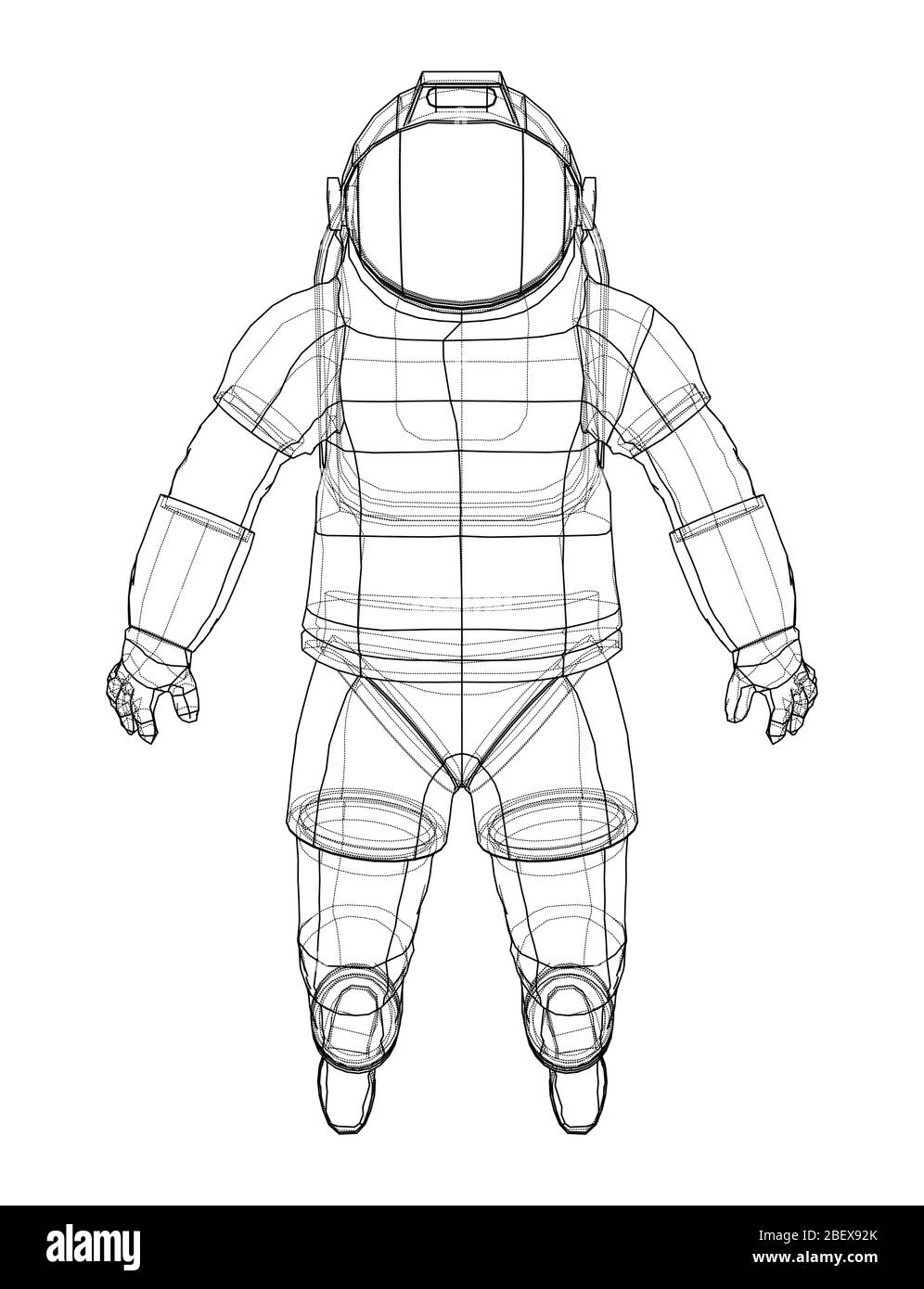 Astronaut Konzept. Vektor Rendering von 3d Stock Vektor