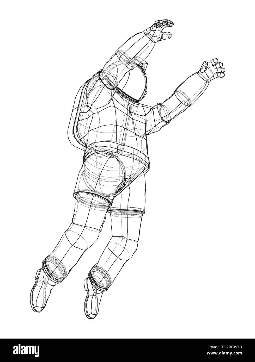 Astronaut Konzept. Vektor Rendering von 3d Stock Vektor