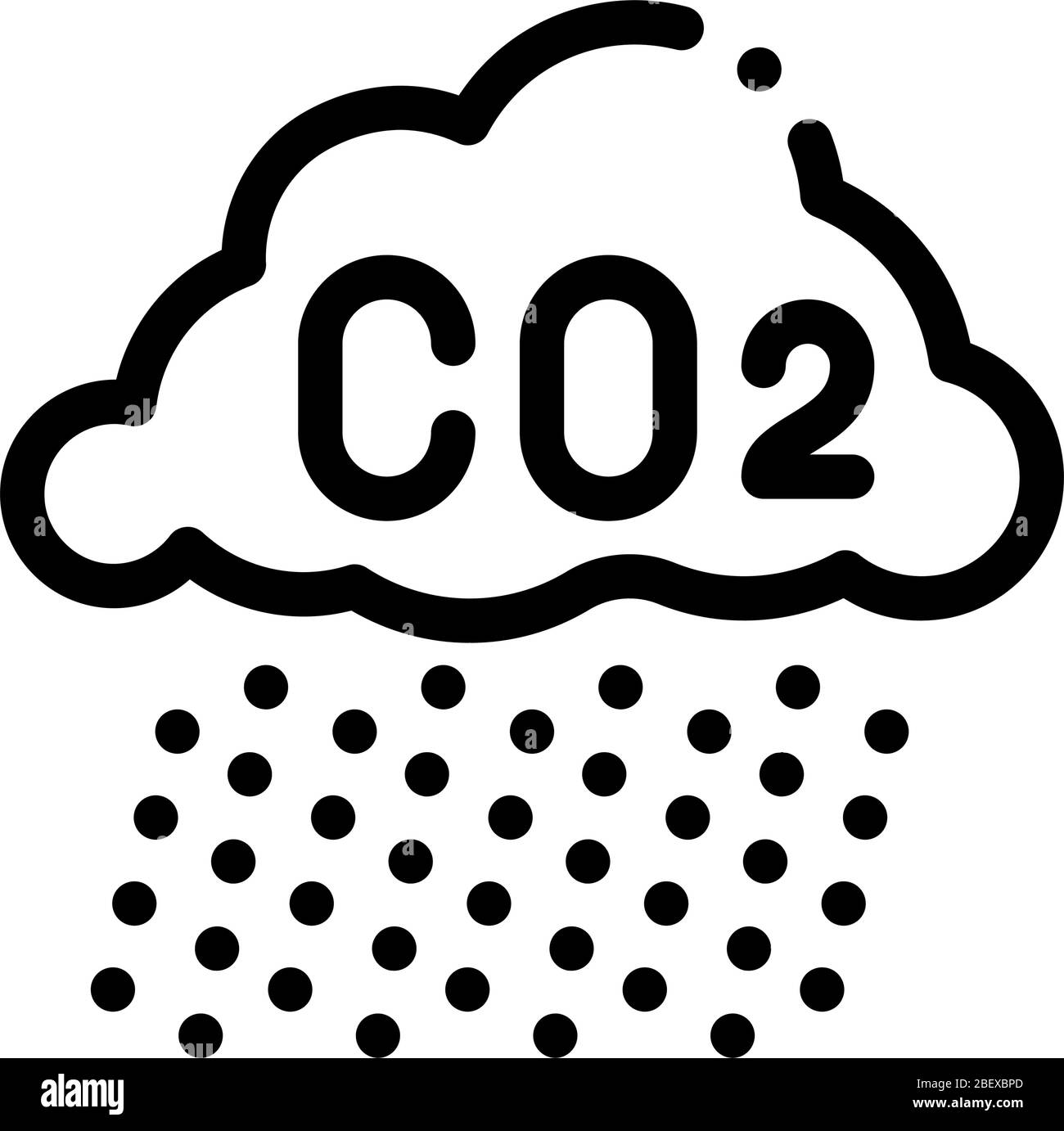 Acid Rain Symbol Vektor-Umriss Illustration Stock Vektor