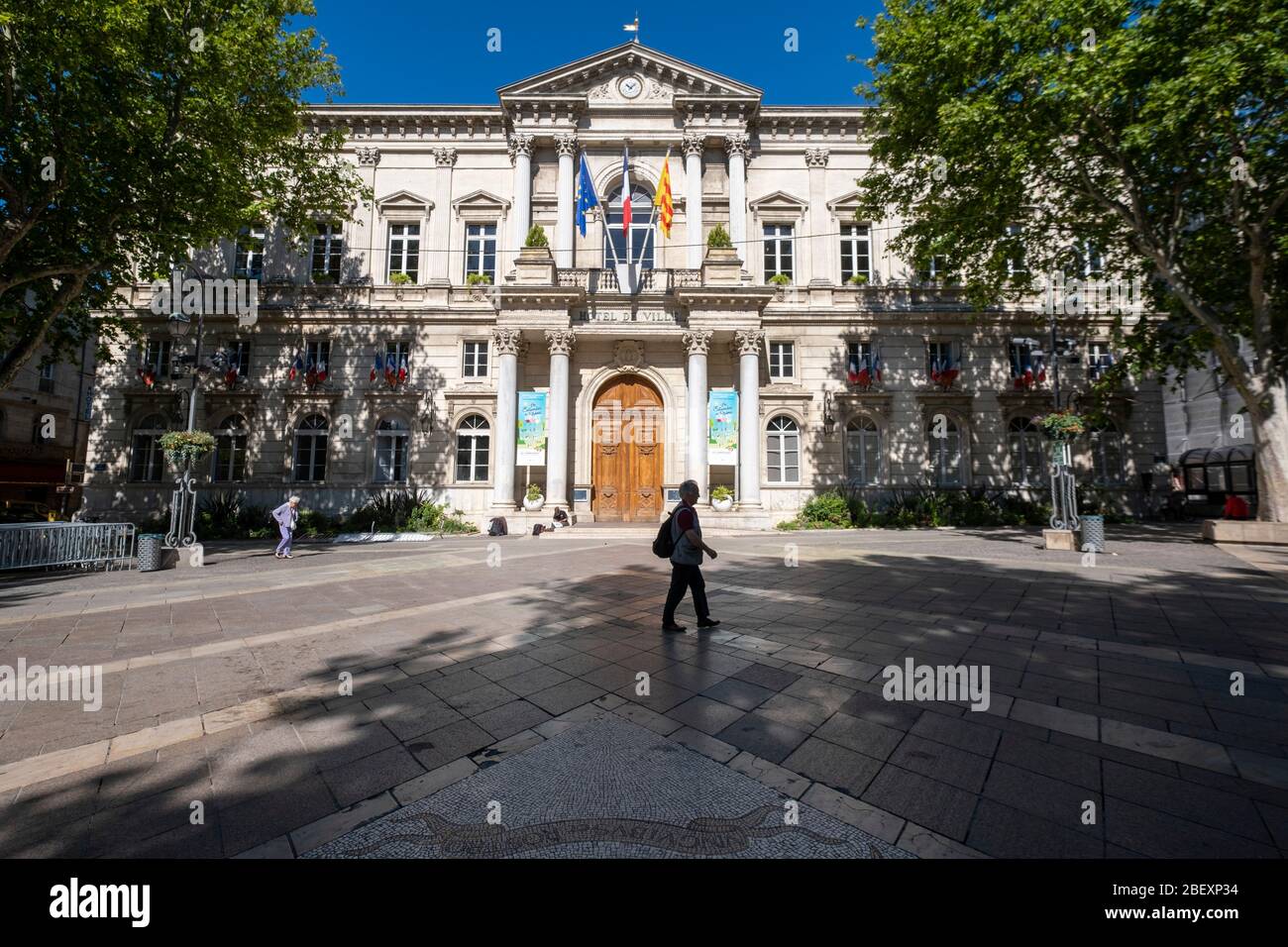 Hôtel de Ville d'Avignon - Fassade des Rathauses in Avignon, Frankreich, Europa Stockfoto