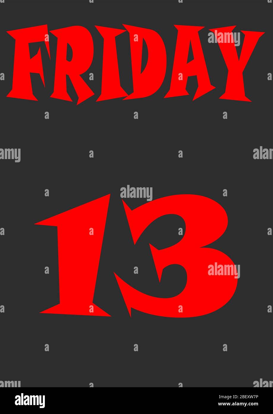 Vorlage für den Text für das Datum Freitag 13. Halloween. Horror. Platz für Text. Hintergrundbild. Platz für Text. Kalenderdatum. Poster. Broschüre. Pro Stock Vektor