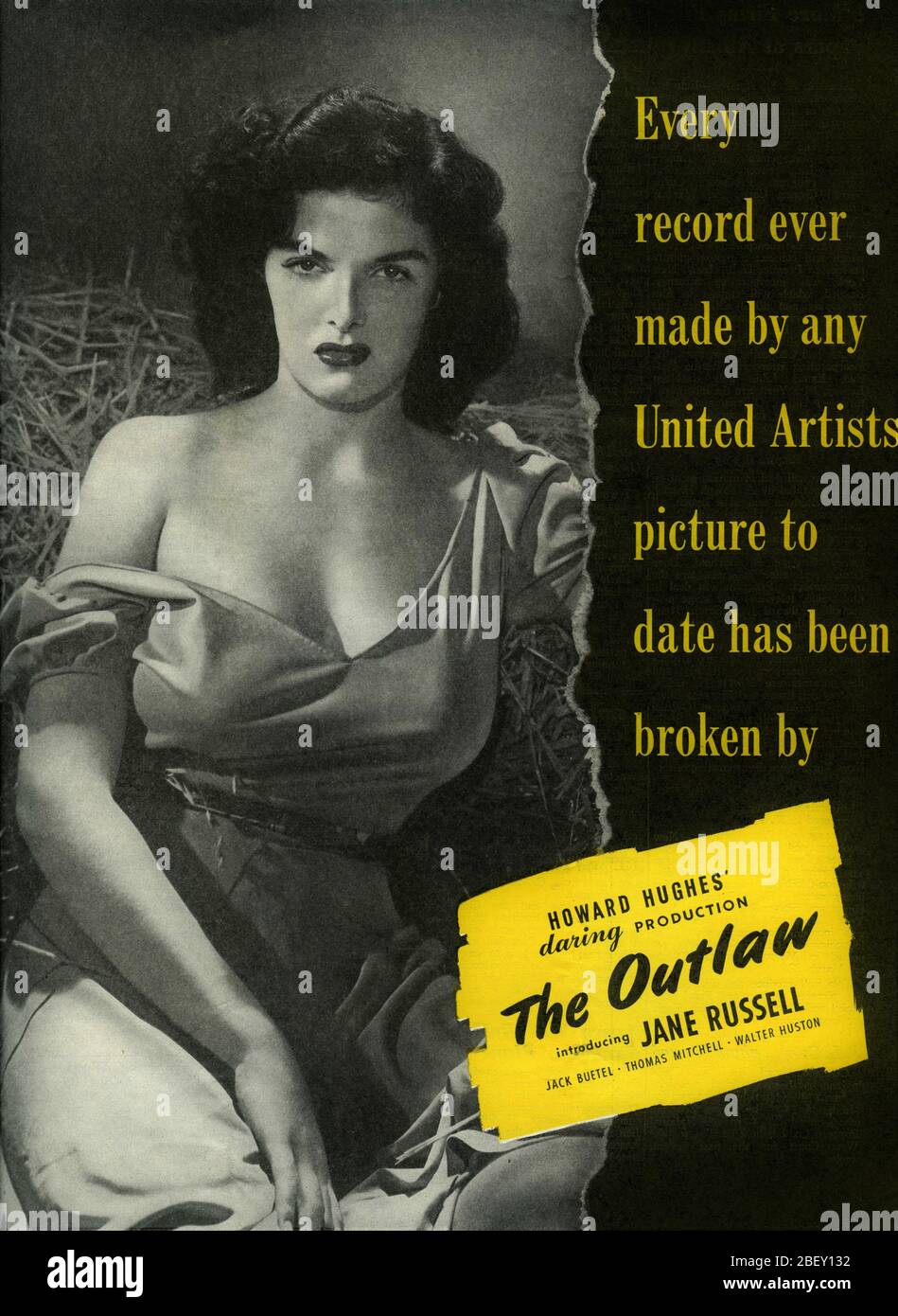 JANE RUSSELL in THE OUTLAW 1943 Regisseure HOWARD HUGHES und HOWARD HAWKS Foto von George HURRELL Howard Hughes Productions / United Artists Stockfoto