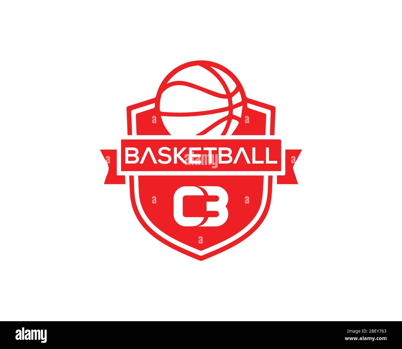 C3 Basketball Logo Design Stock Vektor